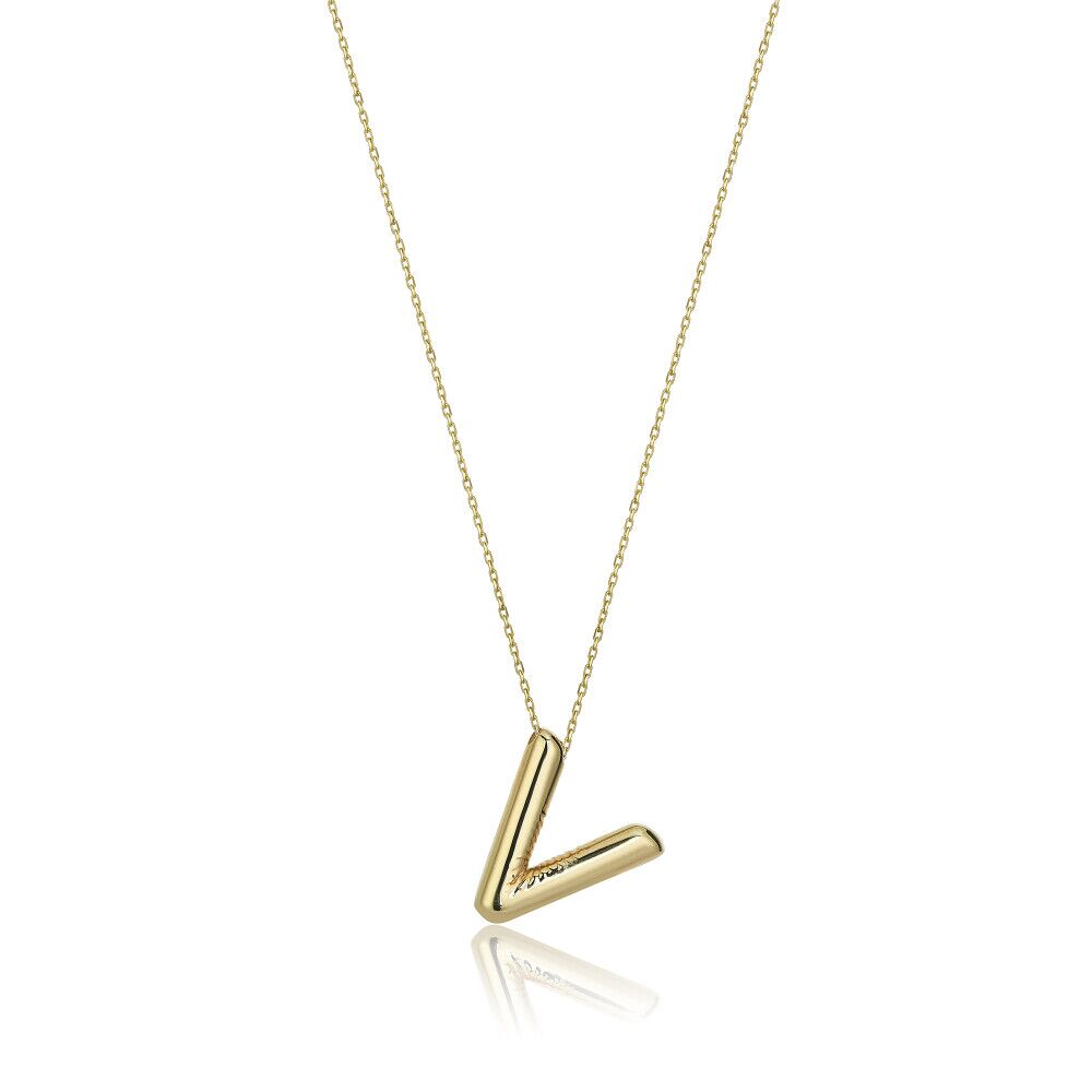 Letter V Necklace - 2
