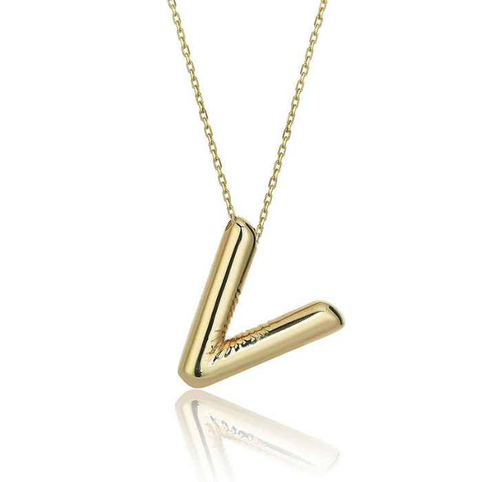 Letter V Necklace - 1