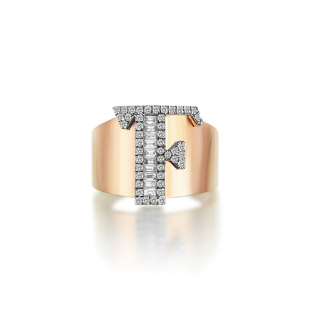 Letter F Diamond Ring - Üsküplü (1)
