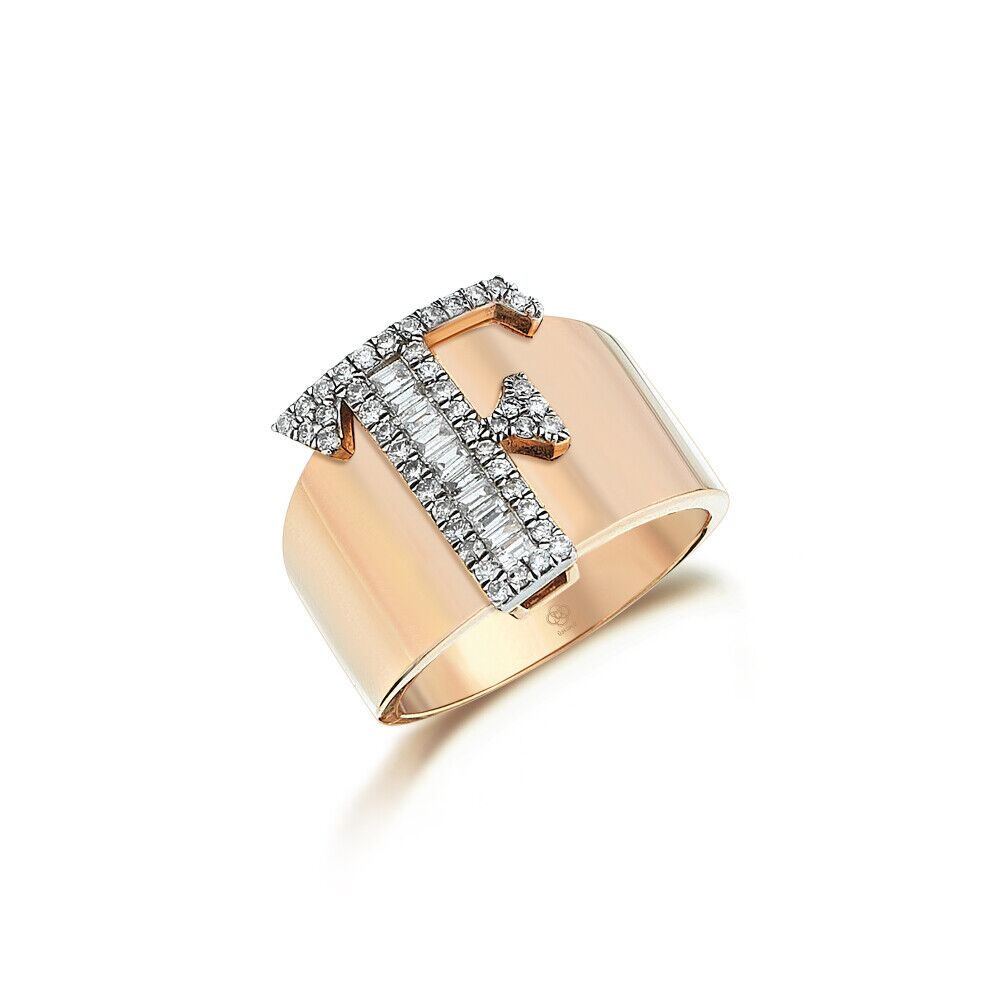 Letter F Diamond Ring - Üsküplü