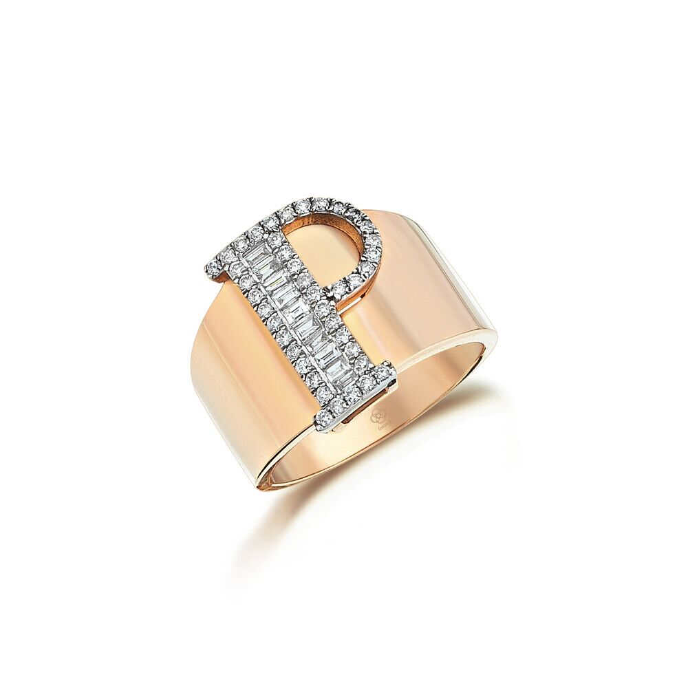Letter P Diamond Ring - Üsküplü