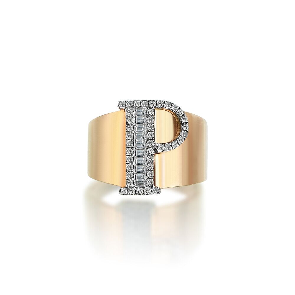 Letter P Diamond Ring - Üsküplü (1)