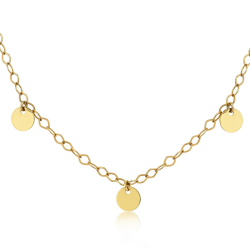 Line of Five Circles Necklace - Üsküplü