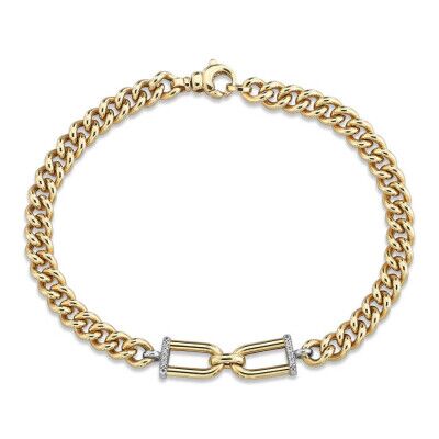 Linked Flat Curbs Bracelet - 2