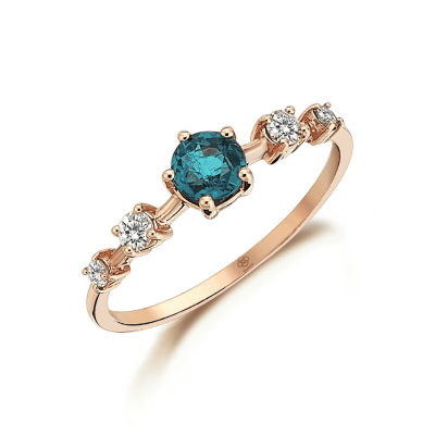 London Blue Diamond Ring - 1