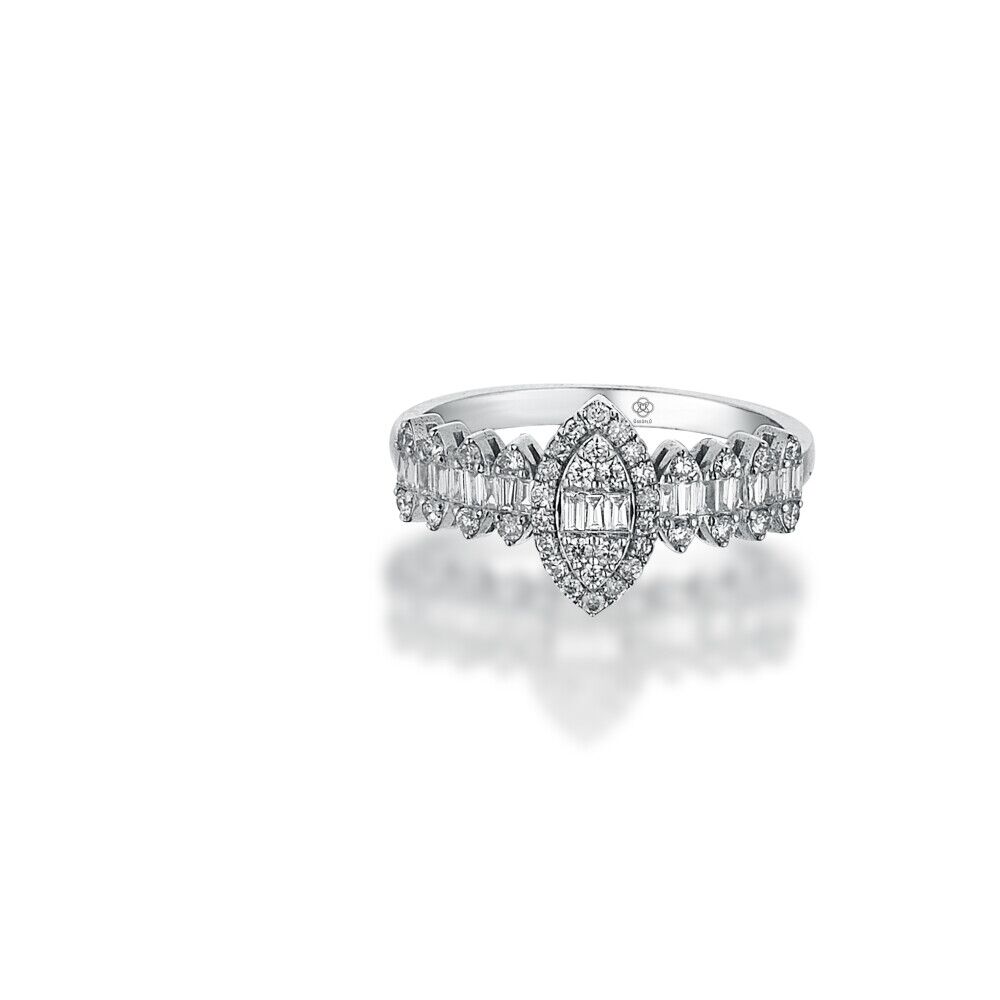 Marquise Baguette Half Eternity Diamond Ring - Üsküplü (1)