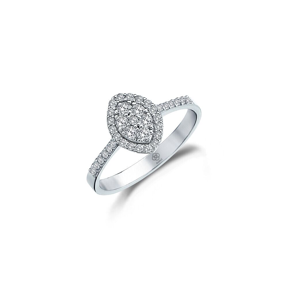 Mini Almond Diamond Ring - 1