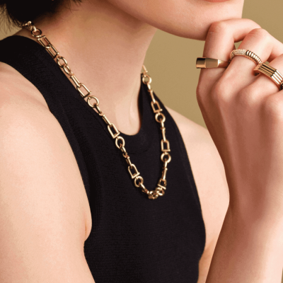 Mixed Bold Chain Necklace - 1