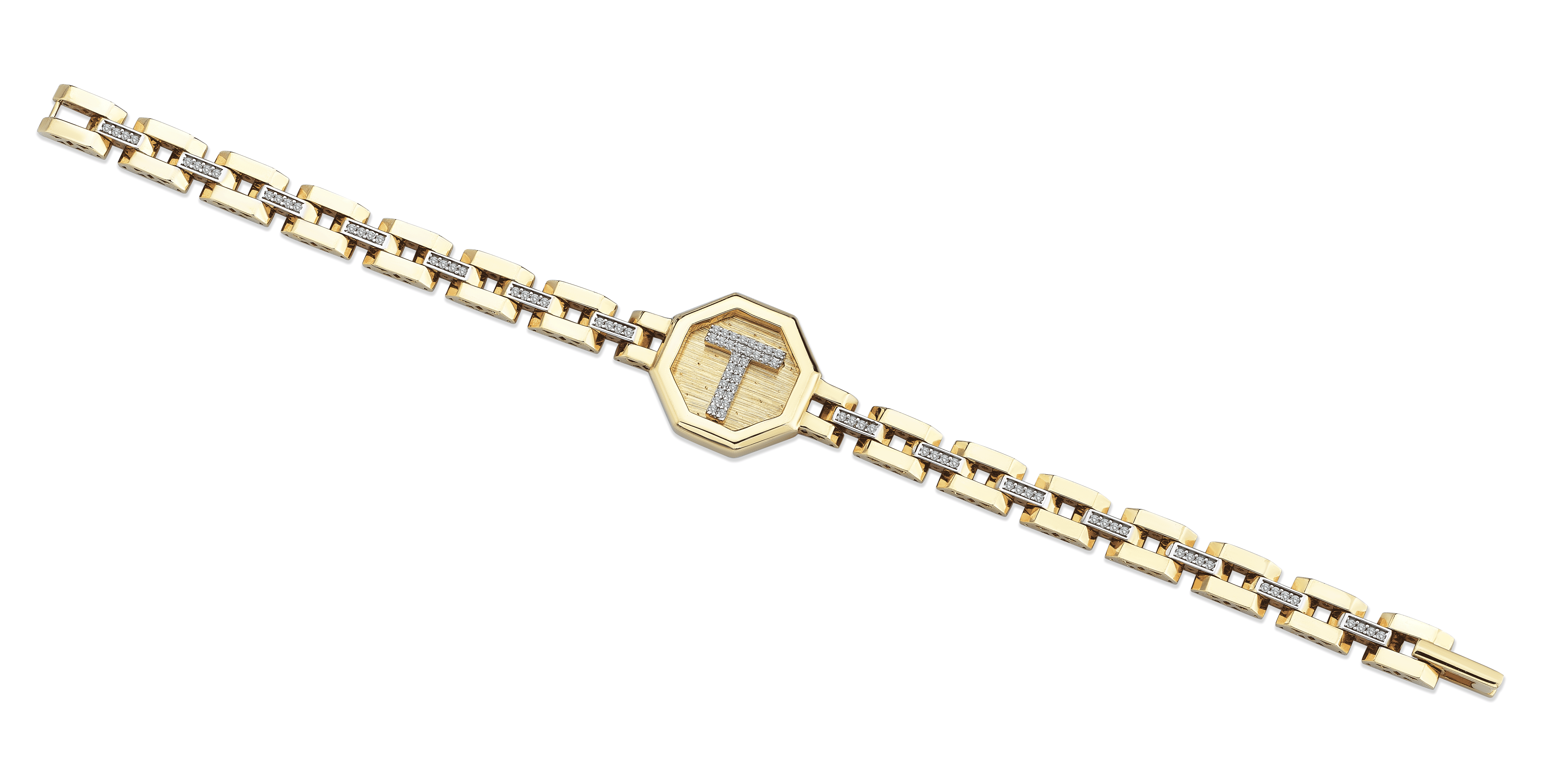 Octagon Letter T Bracelet - Üsküplü