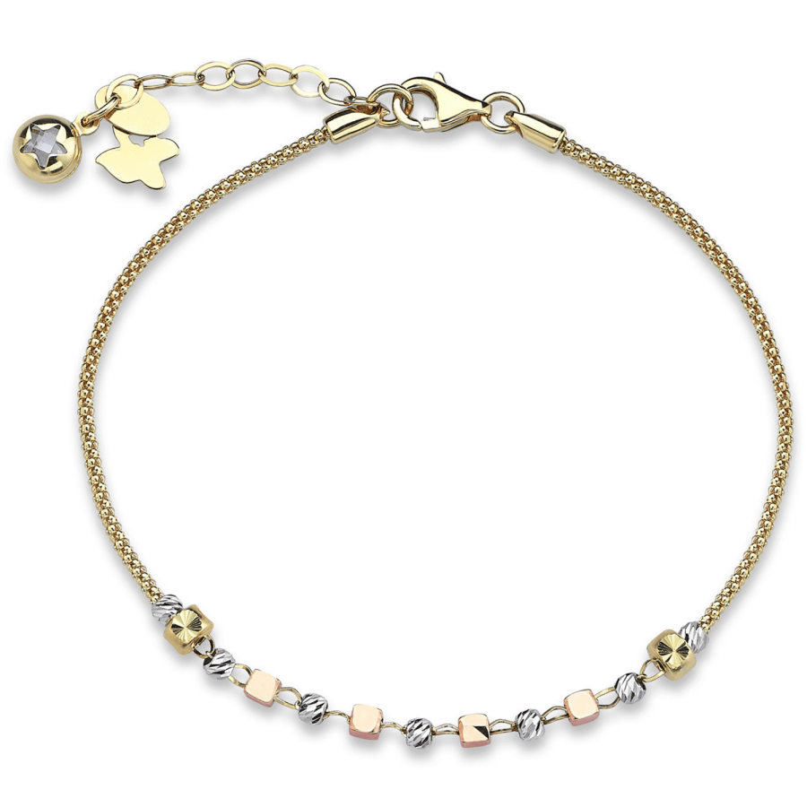 One Line Tricolor Cube Dorikas Bracelet - Üsküplü