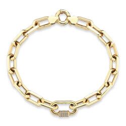 Oval Paperclip Chain Bracelet - Üsküplü (1)