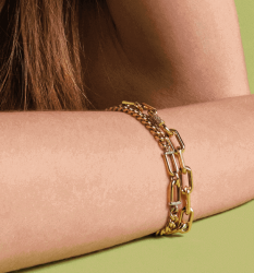 Oval Paperclip Chain Bracelet - Üsküplü