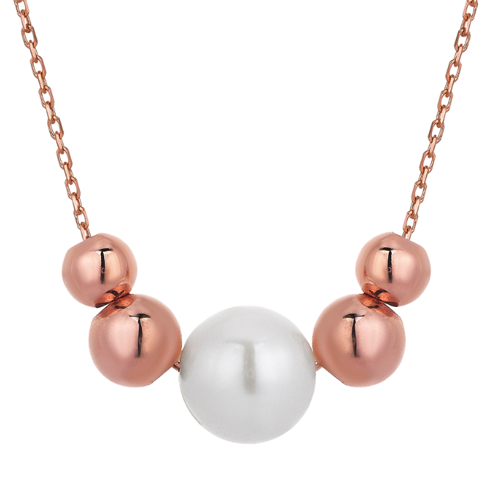 Pearly Champagne Necklace - Üsküplü