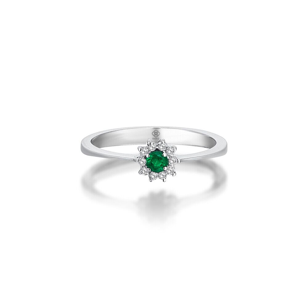 Petite Emerald Diamond Ring - Üsküplü (1)