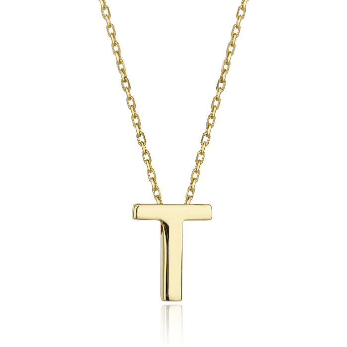 Petite Letter T Necklace - 1