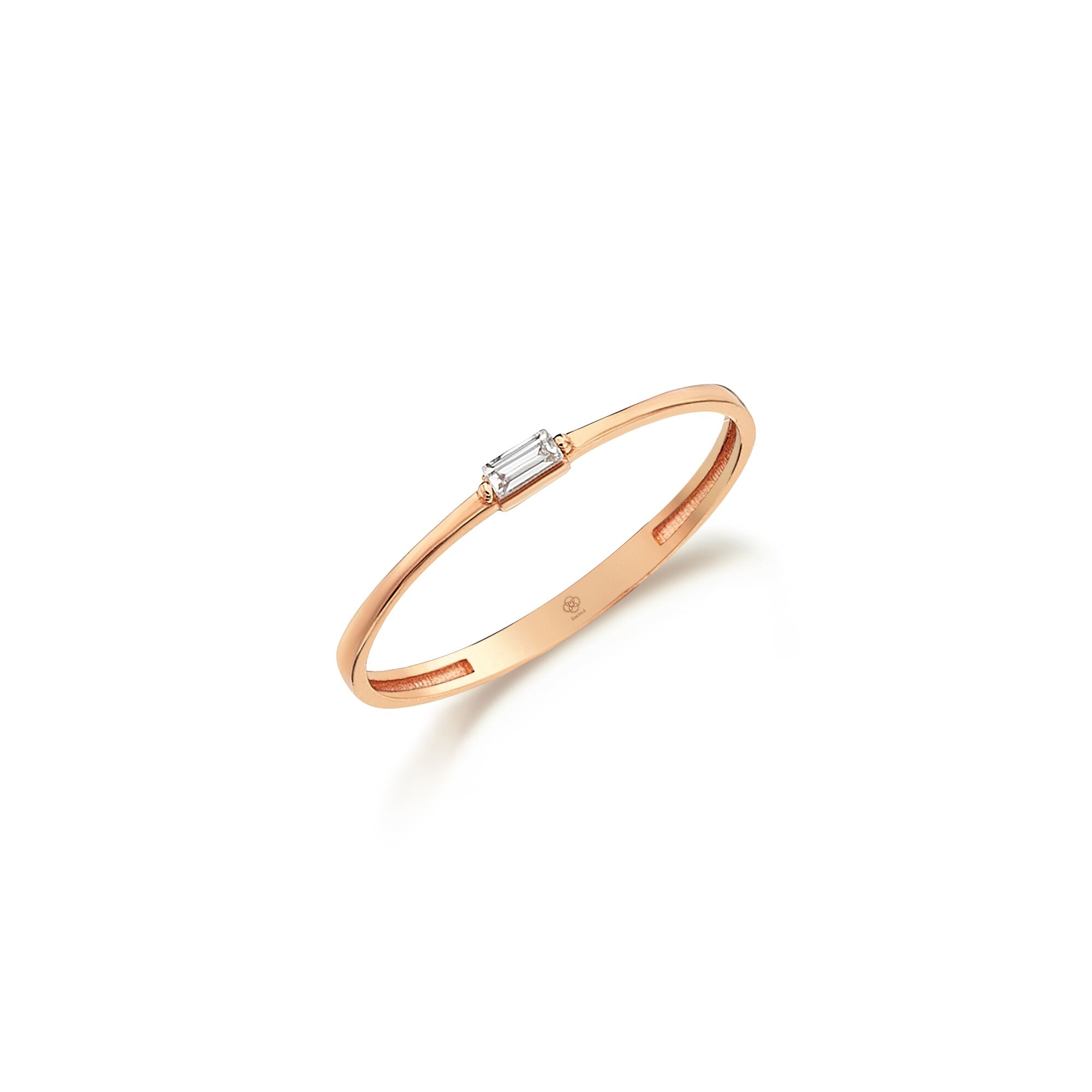 Petite Solitaire Rose Ring - Üsküplü
