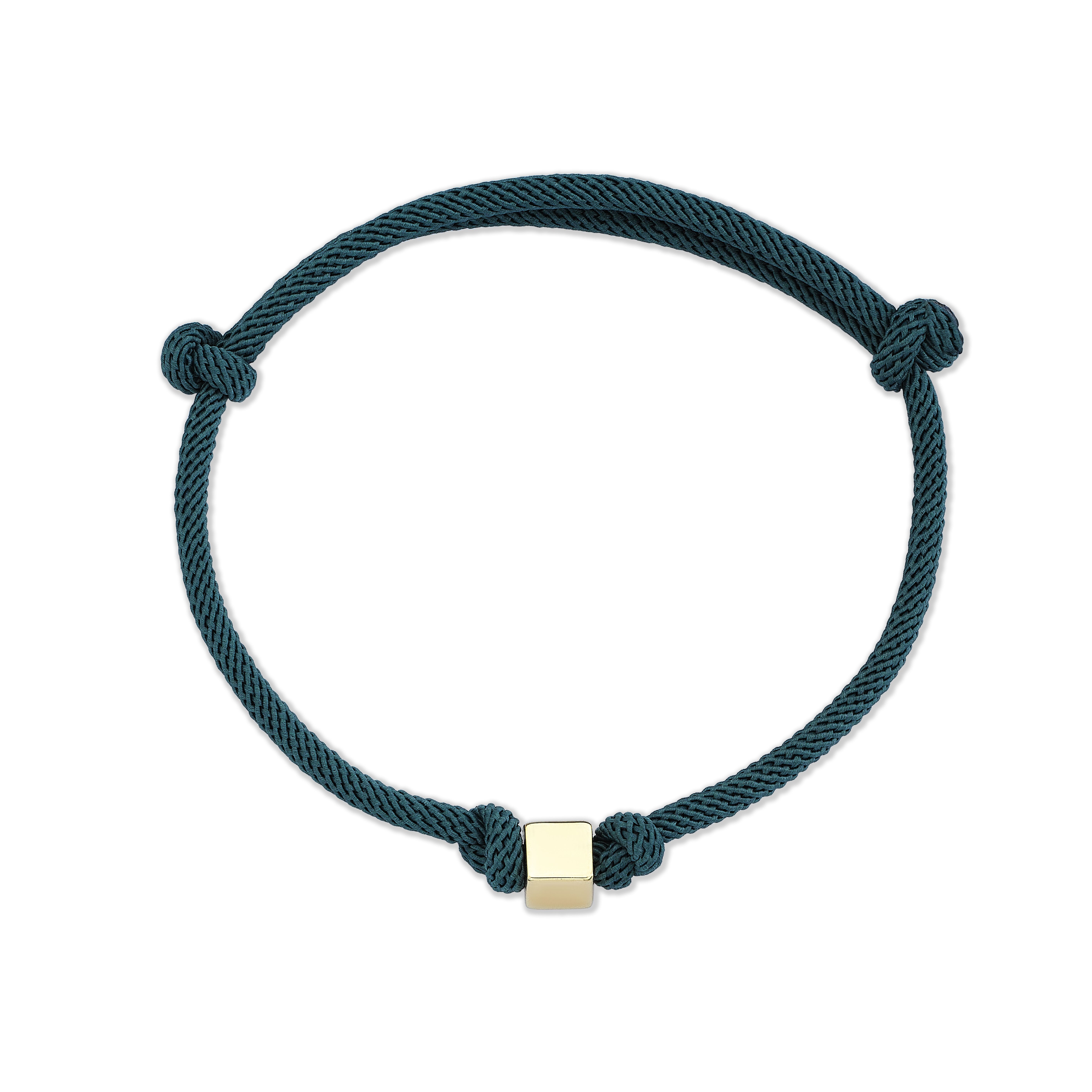 Petrol Green Cube Knot Bracelet - Üsküplü