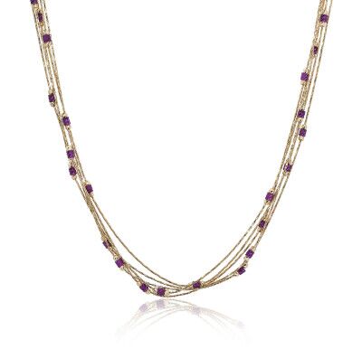 Purple Enamel Necklace - 1