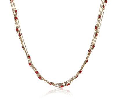 Red Enamel Necklace - 1