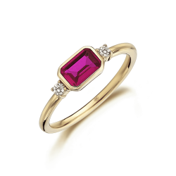 Ruby Bar Ring - Üsküplü