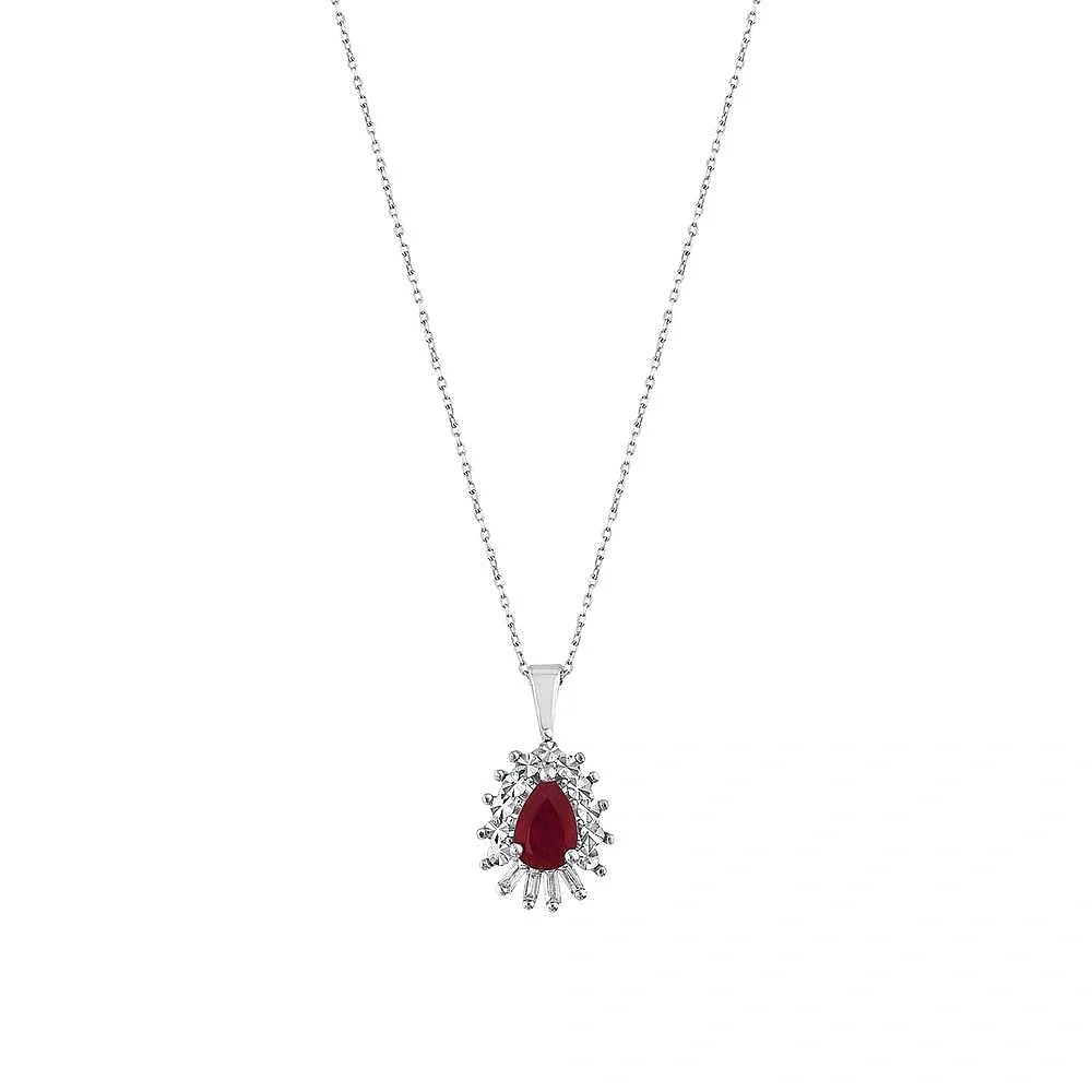 Ruby Drop Necklace - 3