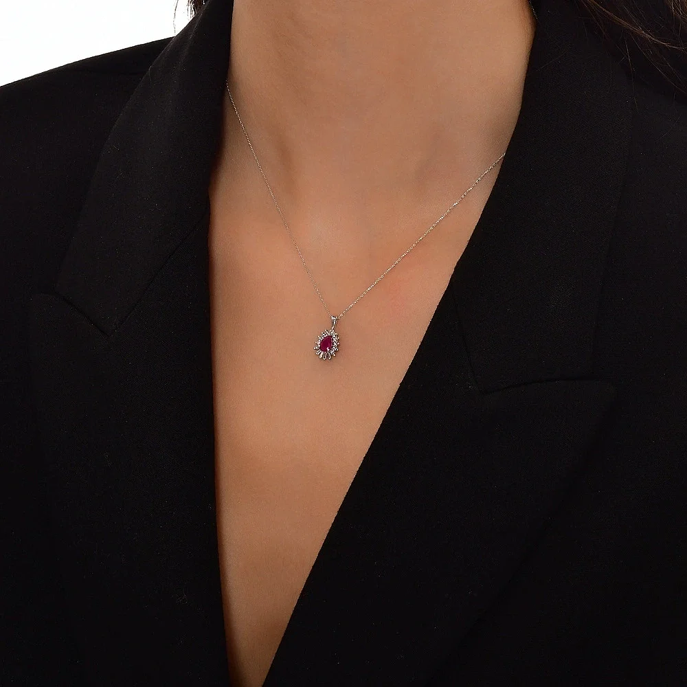 Ruby Drop Necklace - Üsküplü (1)