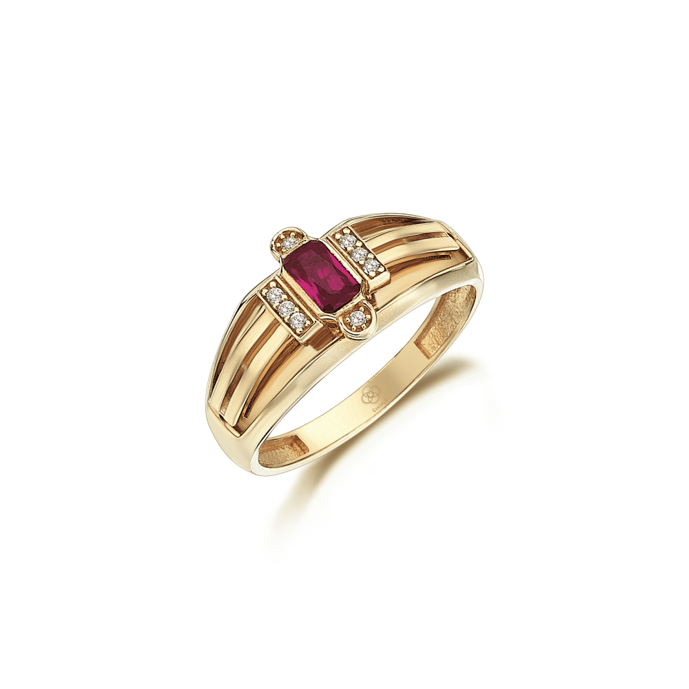 Ruby Line Ring - Üsküplü