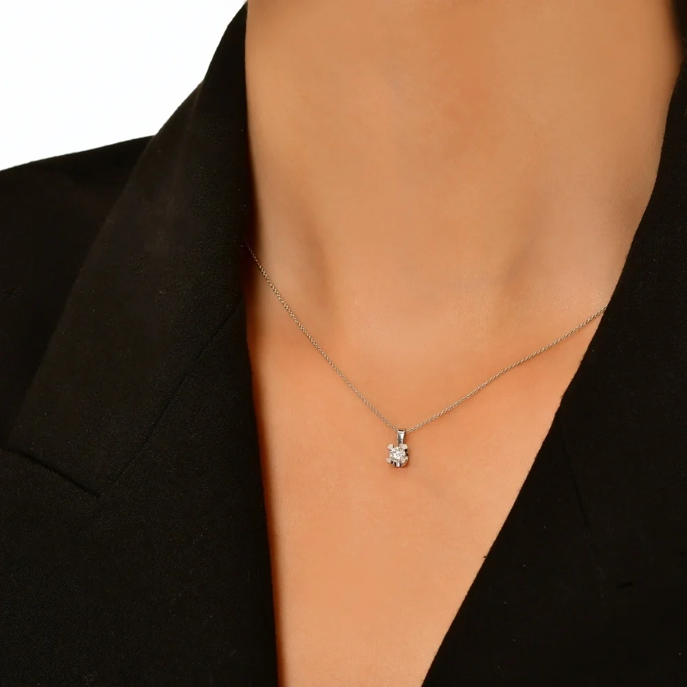 Shiny Solitaire Necklace - Üsküplü (1)
