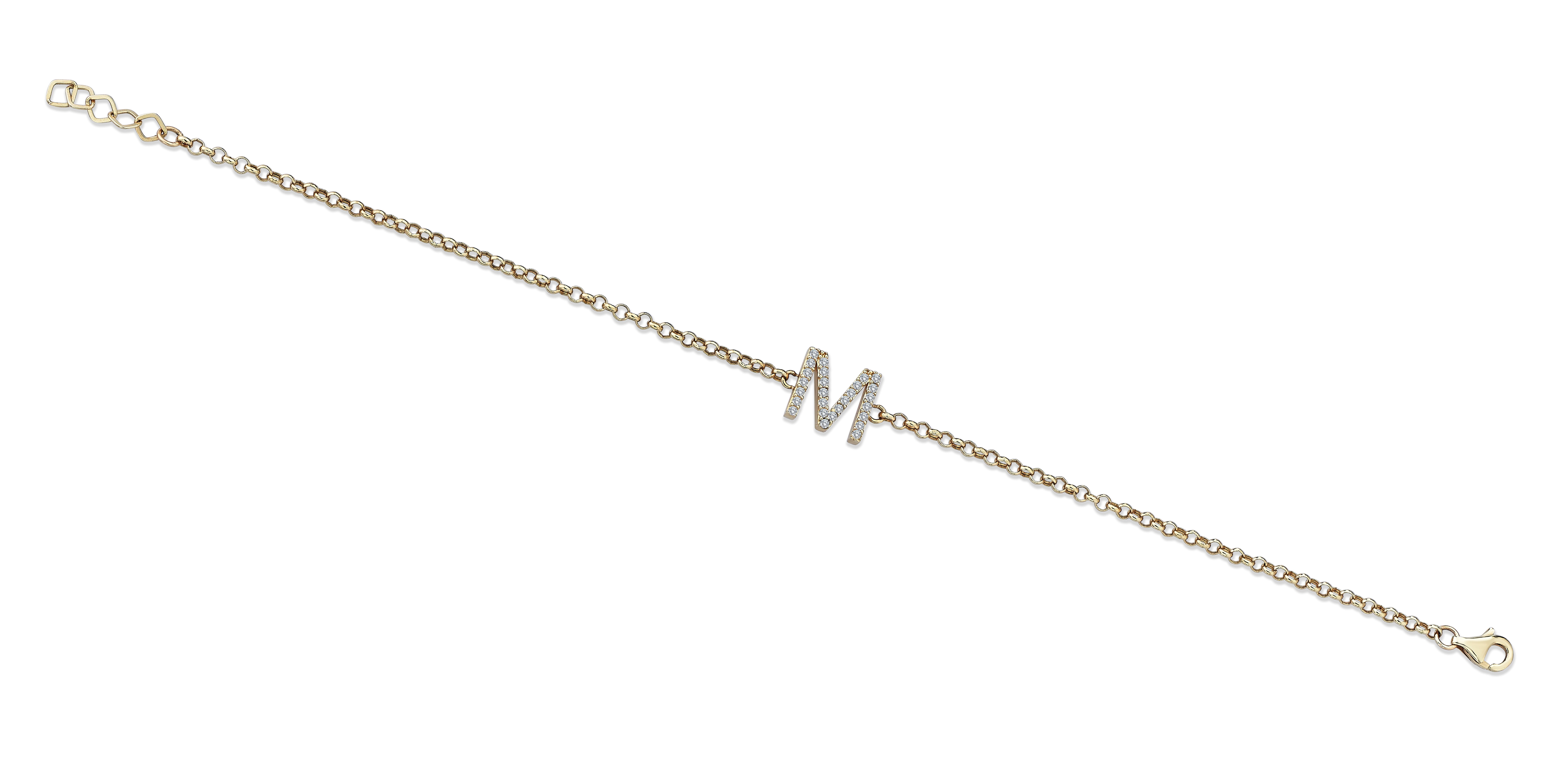 Stoney Letter M Bracelet - Üsküplü (1)