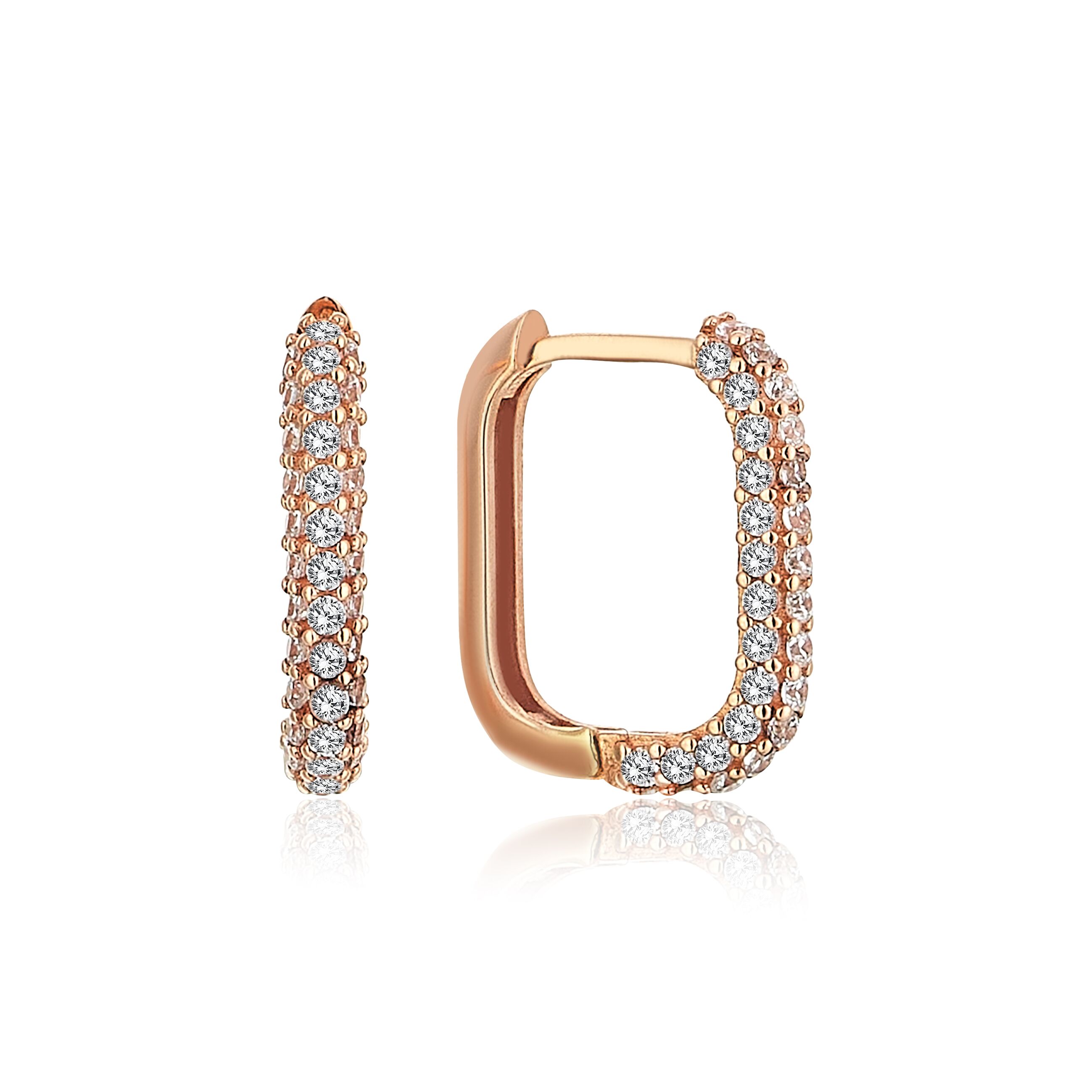 Tall Rose Paperclip Earring - Üsküplü