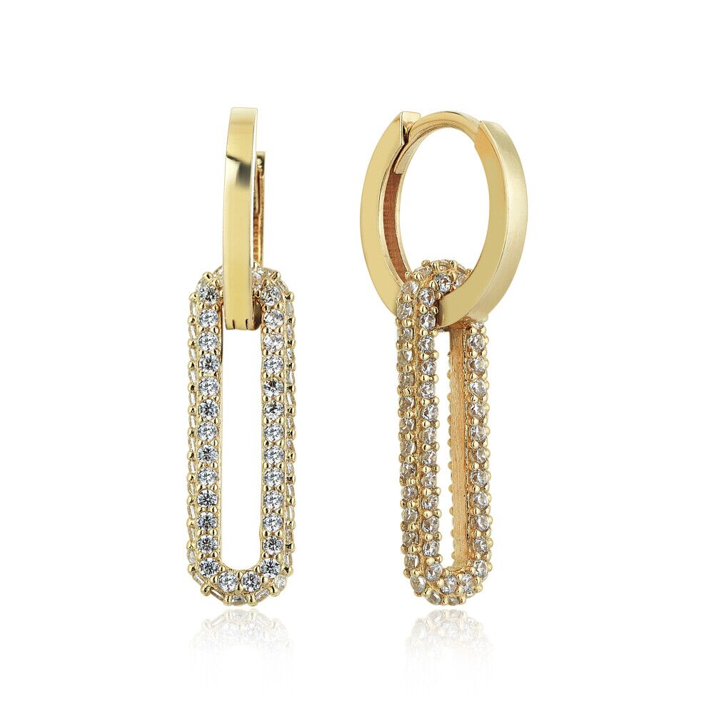 Stoney Paperclip Earring - 1