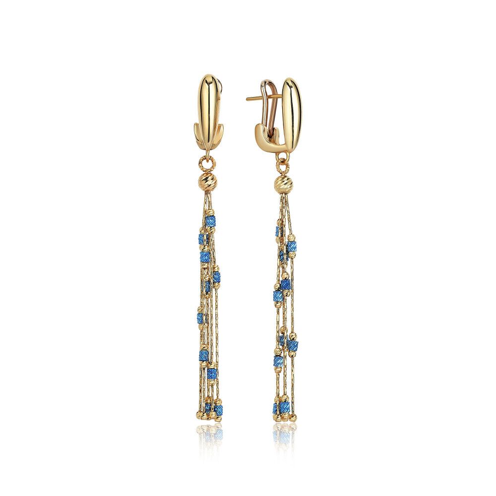Turquoise Enamel Earring - Üsküplü