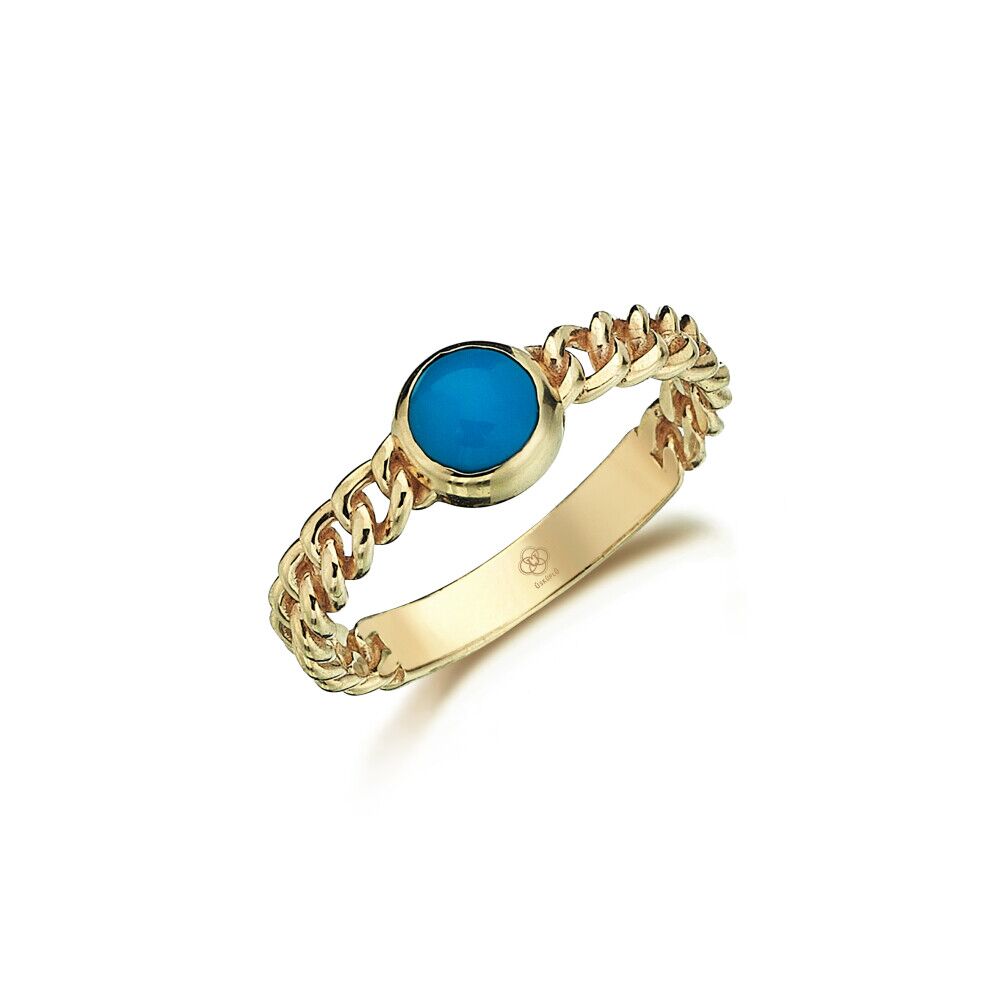 Turquoise Knitted Ring - 1