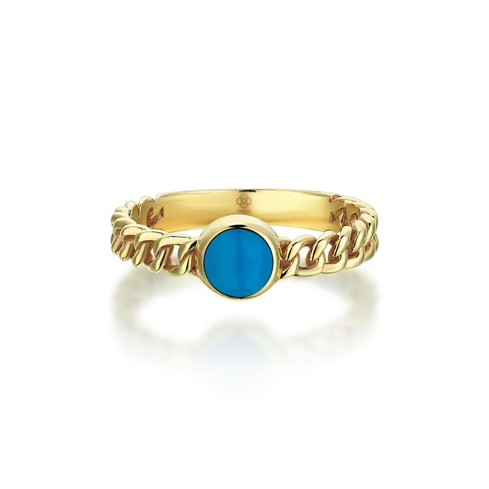 Turquoise Knitted Ring - 2