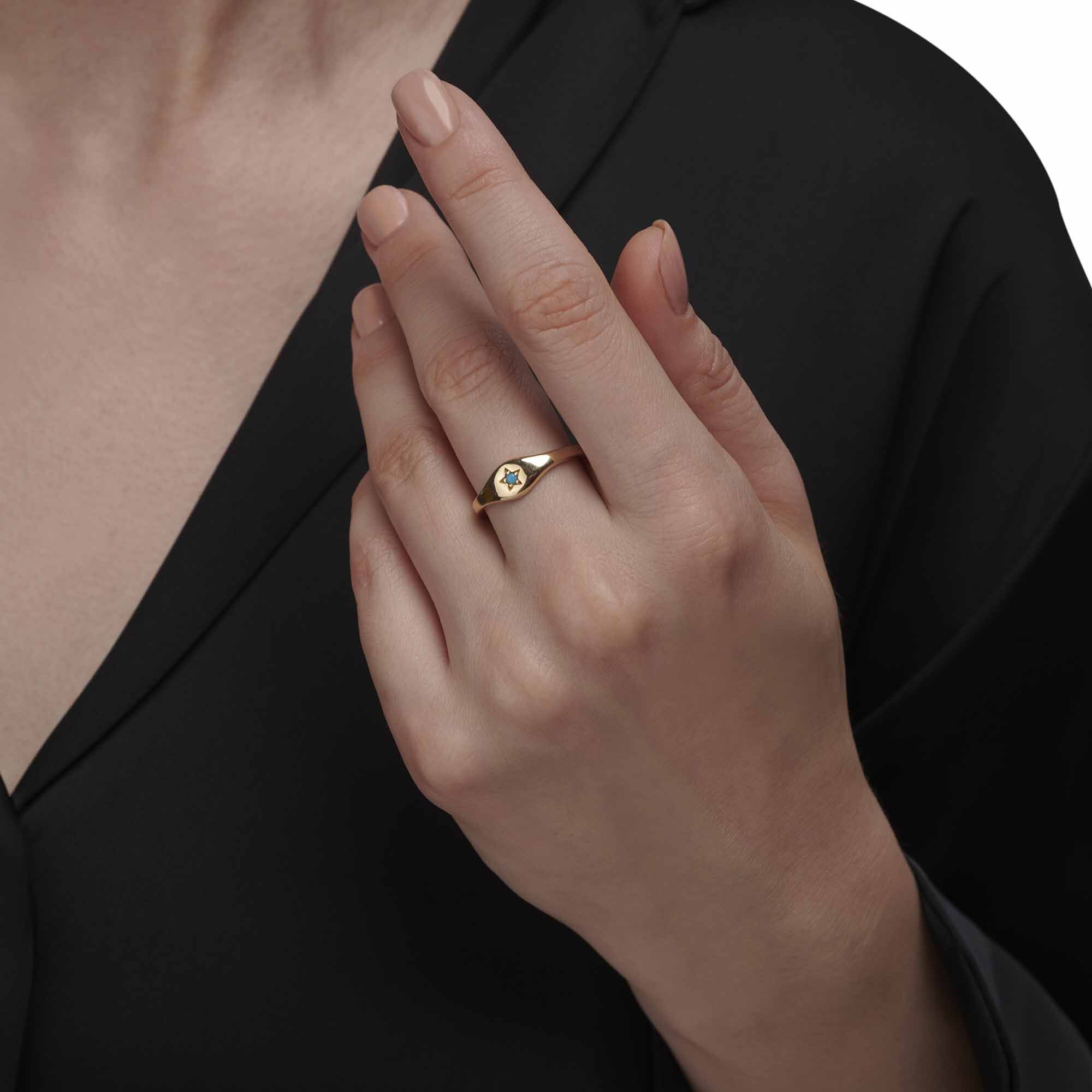 Turquoise Star Cavalero Ring - Üsküplü