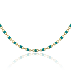 Turquoise Stones Chain Necklace - Üsküplü