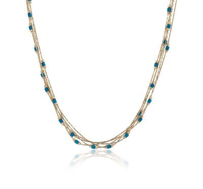 Turquoise Enamel Neckace - 1