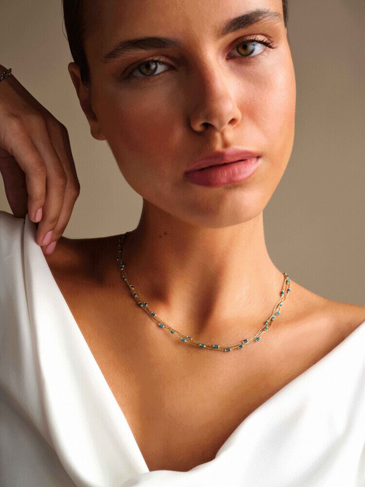 Turquoise Enamel Neckace - Üsküplü (1)