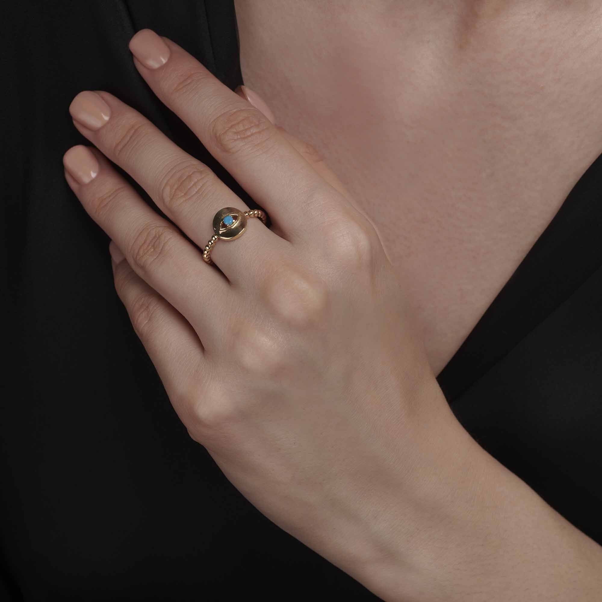 Turquoise Eye Ring - 1