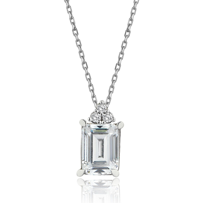 Uno Emerald-Cut Necklace - 1