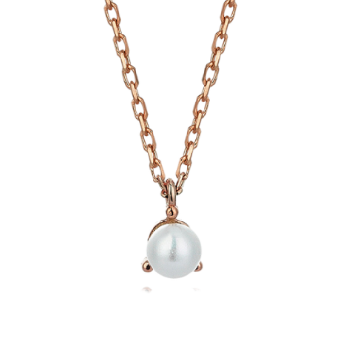 Uno Pearl Rose Necklace - 1