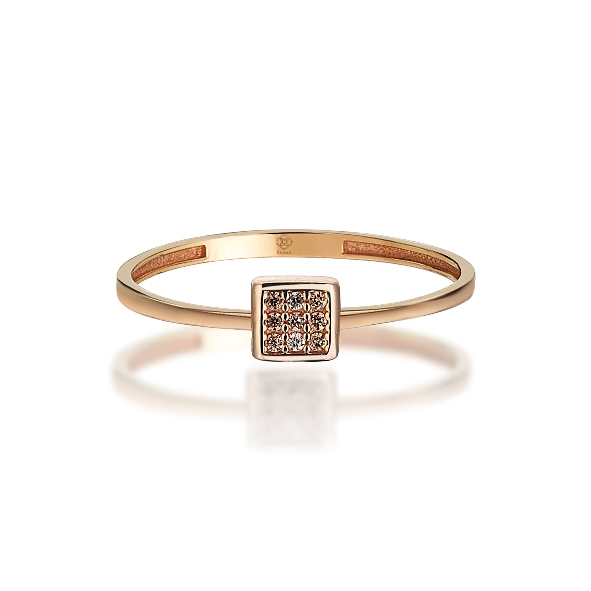 Uno Square Rose Ring - 2