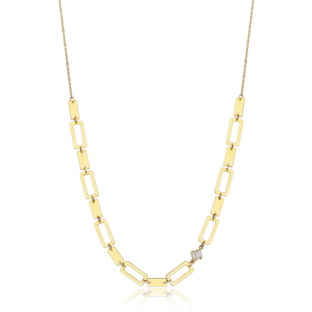 Uno Stone Rectangle Necklace - 2