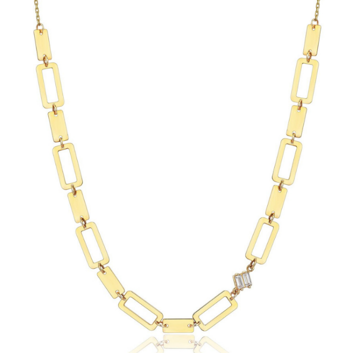 Uno Stone Rectangle Necklace - Üsküplü