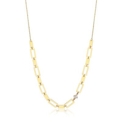 Uno Stone Rectangle Necklace - 1