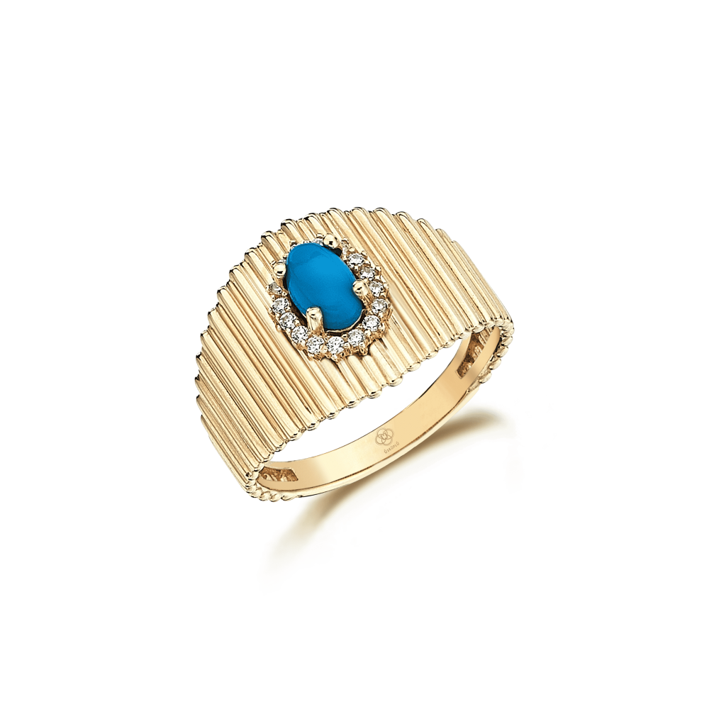 Uno Turquoise Ring - Üsküplü