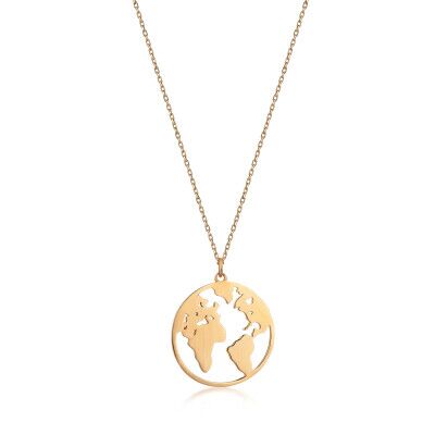 World Map Necklace - 2