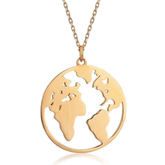 World Map Necklace - Üsküplü
